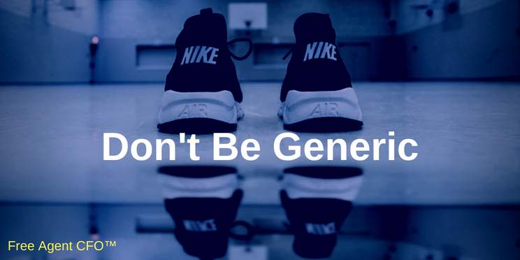 Don't Be Generic